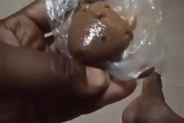Lady finds p3nis-like meat in a tuo zaafi soup she bought (Watch Video)