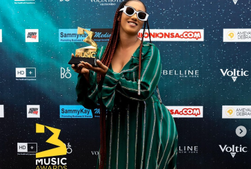 Mona 4Reall optimistically reacts to her win as the Emerging Woman of the Year at 3Music Women's Brunch