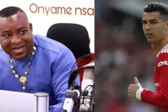 Chairman Wontumi commiserates with Cristiano Ronaldo and his partner after they lost their baby boy