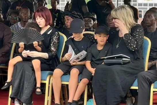Christian Atsu funeral: A video of the sad moment his wife couldn’t read a tribute pops up