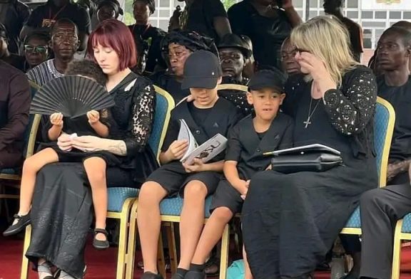 Christian Atsu funeral: A video of the sad moment his wife couldn’t read a tribute pops up