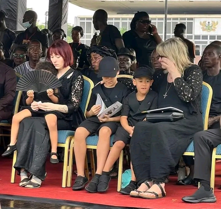Wife of Christian Atsu at his funeral