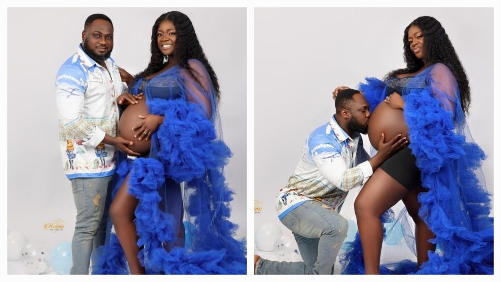 Tracey Boakye gives birth to her third child, a baby boy with Frank Badu Ntiamoah