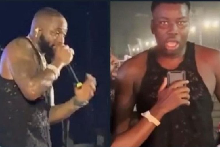 Davido and fan at Timeless Concert