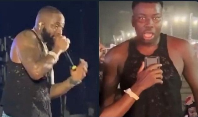 Davido and fan at Timeless Concert