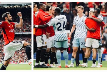 English Premier League: Manchester United beat Nottingham Forest 3-2