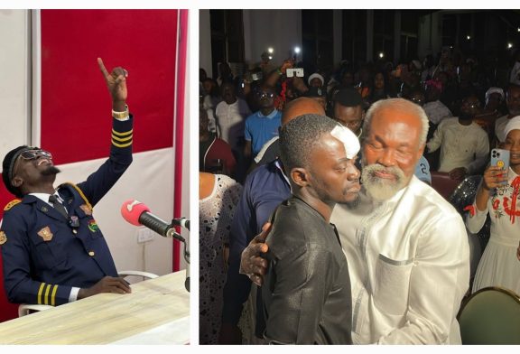Lilwin shows up at A Country Called Ghana movie premiere in Kumasi after a car accident